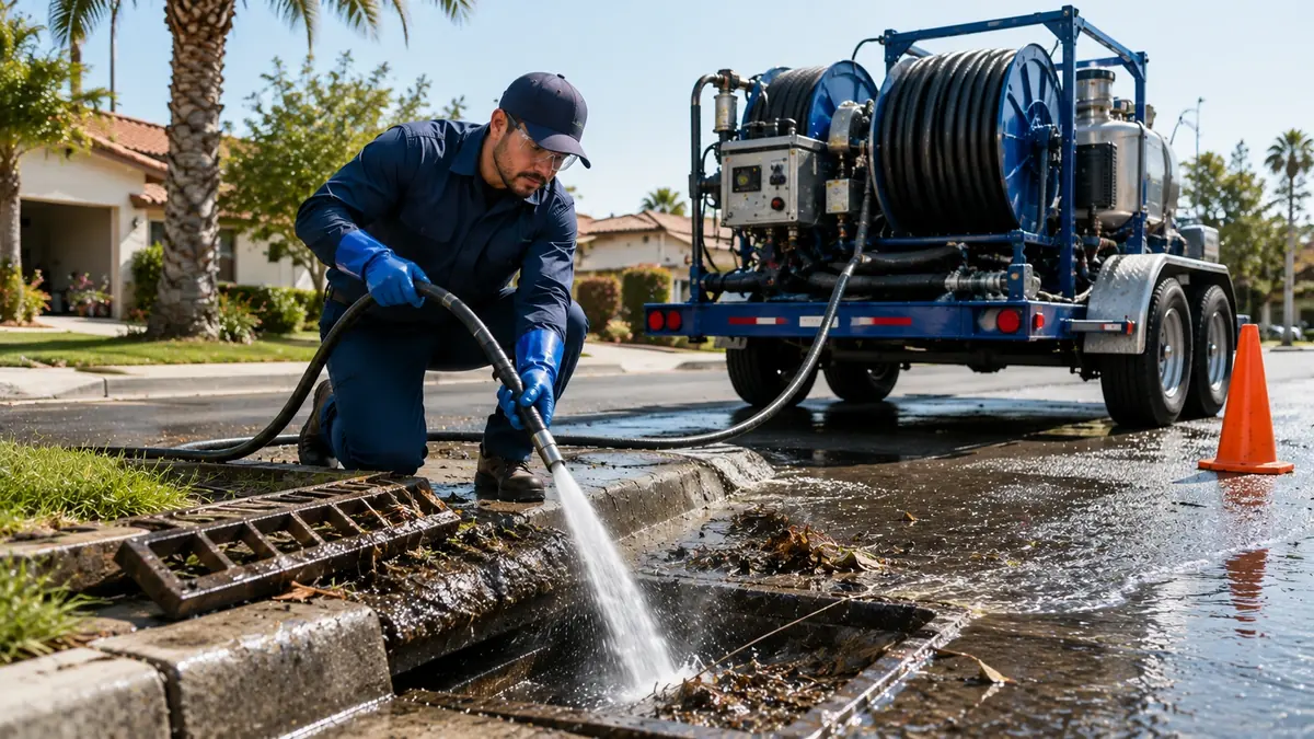 Storm Drain Hydro Jet Cleaning in Templeton