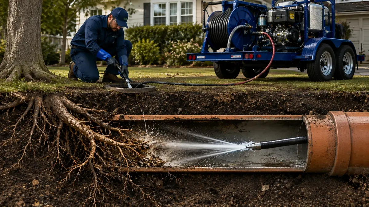 Tree Root Removal with Hydro Jetting in Templeton